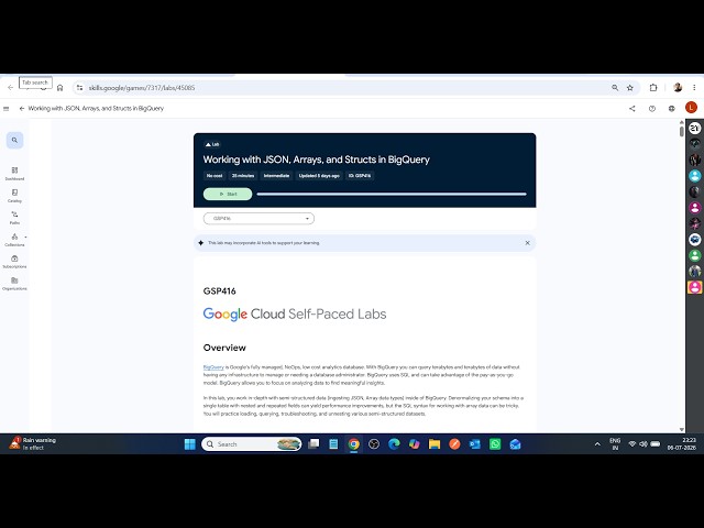 Working with JSON, Arrays, and Structs in BigQuery || Lab Solution || Google Cloud Arcade 2026