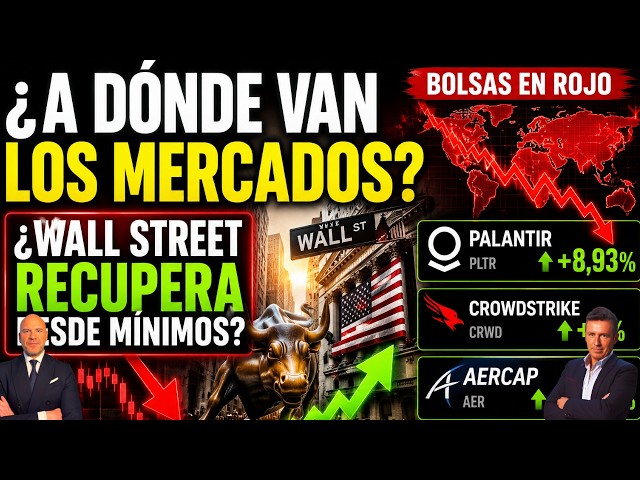 LIVE. WHERE ARE THE MARKETS HEADING? STOCKS IN THE RED. PALANTIR, AXON AND META SHINE. ITURRALDE ...