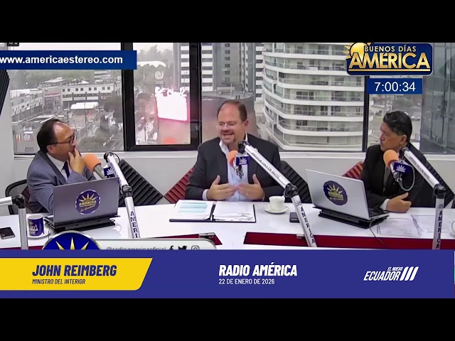 Entrevista Ministro del Interior John Reimberg en Radio América