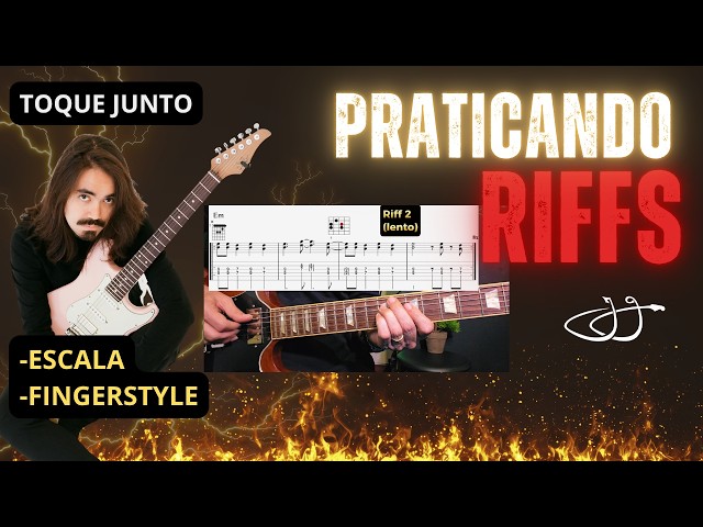 Practicing Riffs. Play along in the style of Mateus Asato