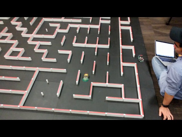 【4K】Practice Run  for Micromouse GreenGiant 5.19V at CAMM 2017 Micromouse Competition