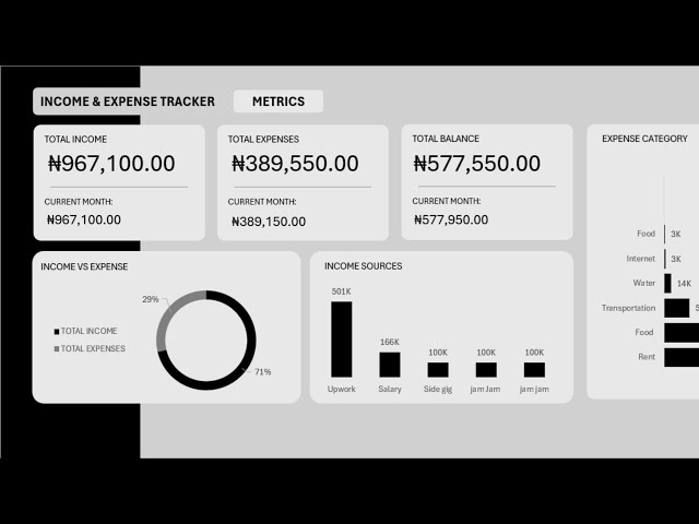 Automated Income & Expense Tracker (VBA Enabled) Process Walkthrough