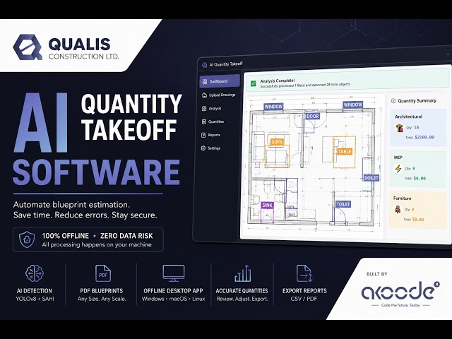Automated Quantity Takeoff with AI | Offline Desktop App for Construction
