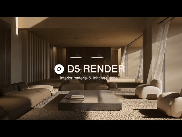 Interior Lighting & Materials in D5 Render | Full Tutorial