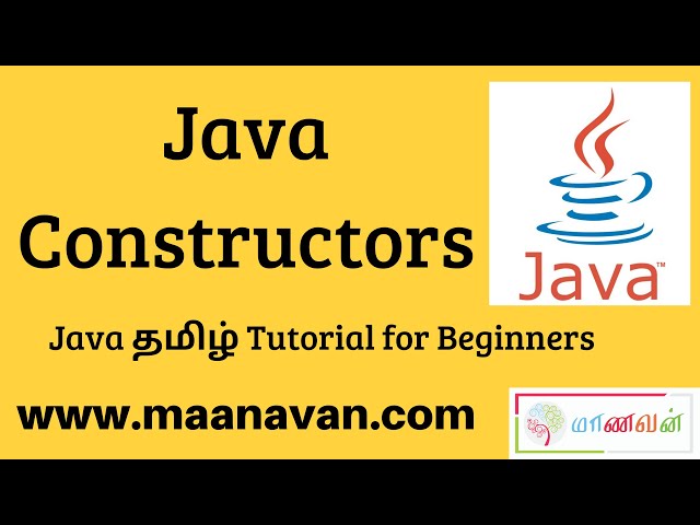 Java Constructors | #02 Java Tamil Tutorial for Beginners