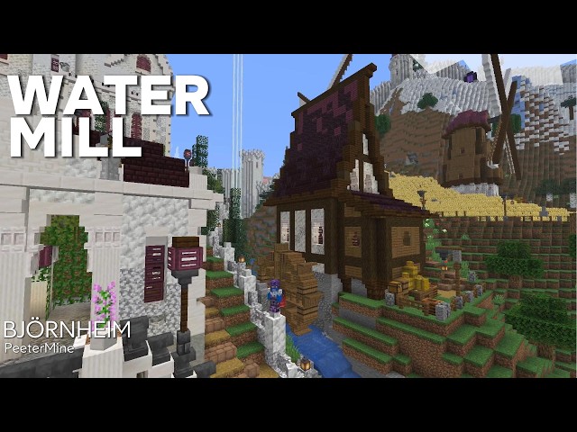 Minecraft: How to build a  Medieval WATERMILL | Minecraft tutorial