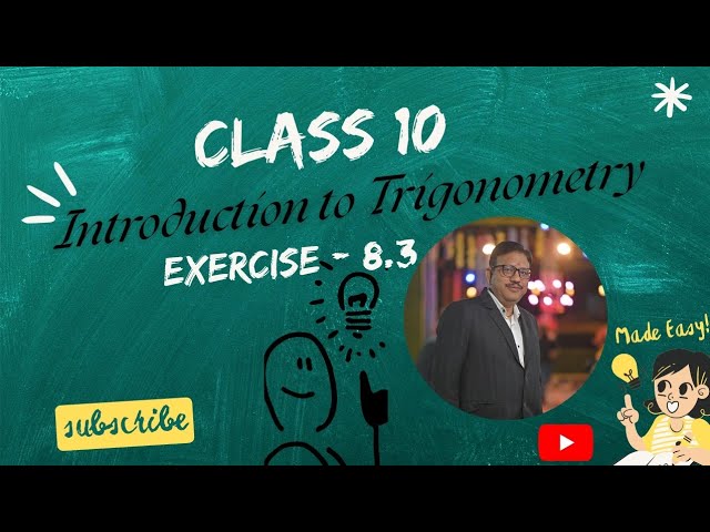  Class 10 Maths | Trigonometry Exercise 8.3 | NCERT Solutions | Important Questions & Concepts 🚀📚📝 