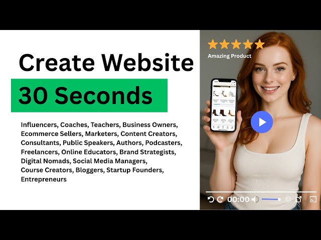 Create Website in 30 Seconds