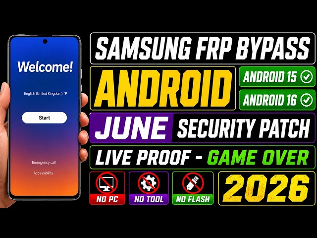 Boom ! Samsung FRP Bypass 2026 | Android 15-16 | June Patch | No PC | No Flash | New Method Update