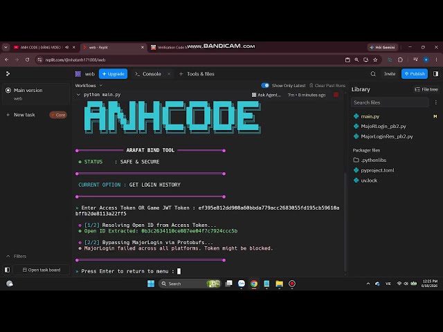 ANH CODE | HƯỚNG DẪN CHẠY CHECK MAIL FREE FIRE VÀ CÁC LIÊN KẾT FREE FIRE MỚI NHẤT 2026 SIÊU VIP PRO