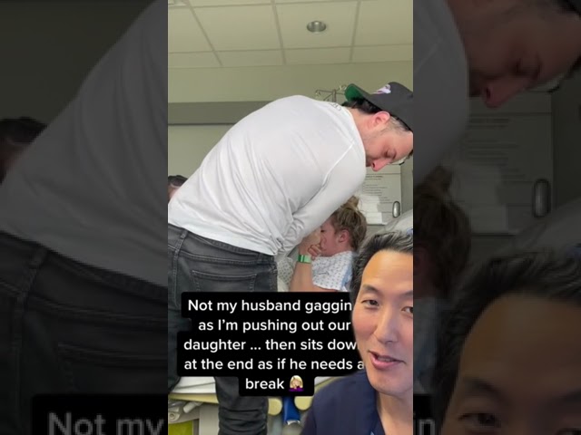 When a Man Tries to Avoid Vomiting During His Baby’s Delivery #shorts #delivery