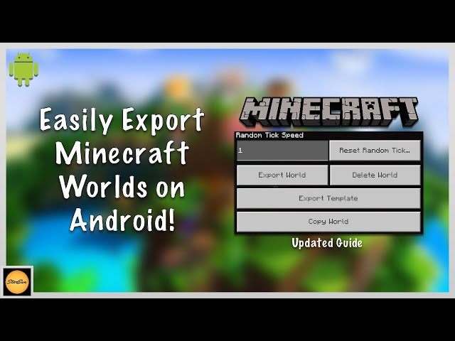 How to Easily Export and Save Minecraft Worlds on Android!