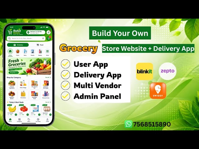 How to make Your Own grocery Store Website || Like Blinkit & Swiggy & Zepto Clone Website