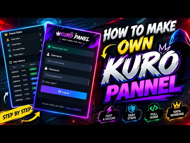 How To Make Your Own KURO PANEL 🚀 | Complete Step-By-Step Guide | FF & BGMI