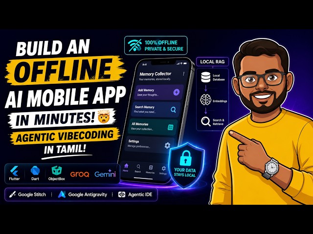 Build an Offline AI Mobile App in Minutes! 🤯 Agentic Vibe Coding (Tamil)