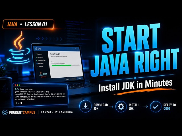 01 - Install JDK for Java Programming | Set Up Java the Right Way | @PrudentCAMPUS