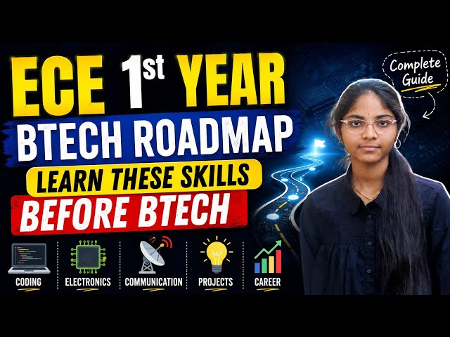 🚀1st year ECE Roadmap: Software or Hardware | In Telugu | Coding, Skills, Projects