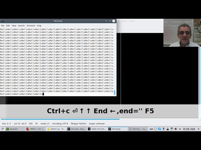 CS1 Lesson 8 - While loops