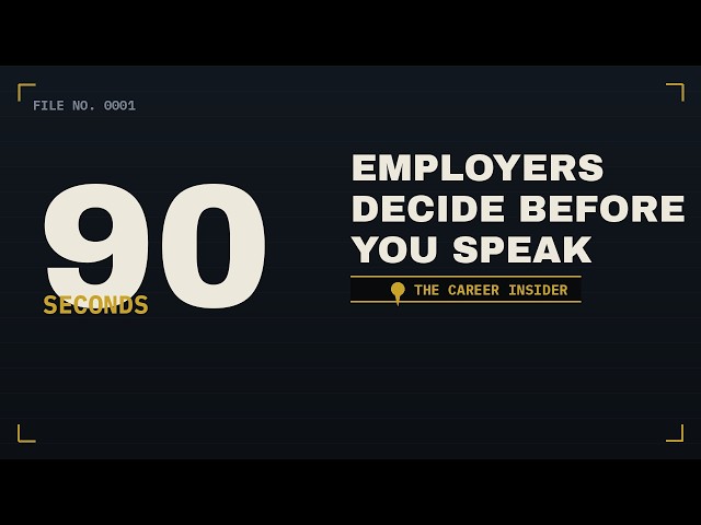 5 Job Interview Tips No One Tells You (The First 90 Seconds Decide Everything)