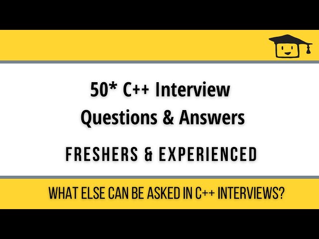 C++ Interview Questions