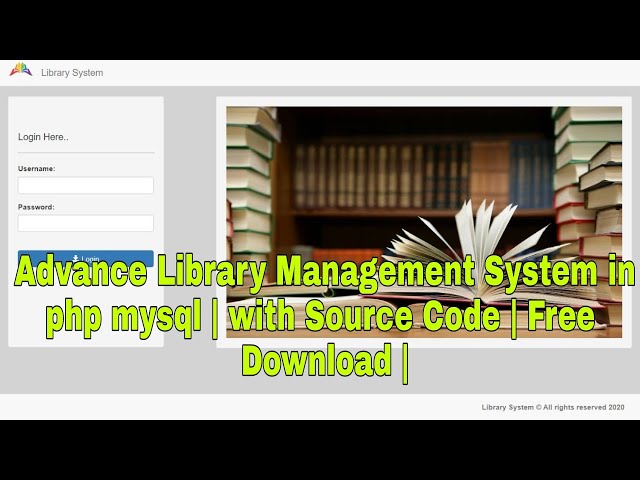 Advance Library Management System in php mysql | with Source Code | Free  Download |