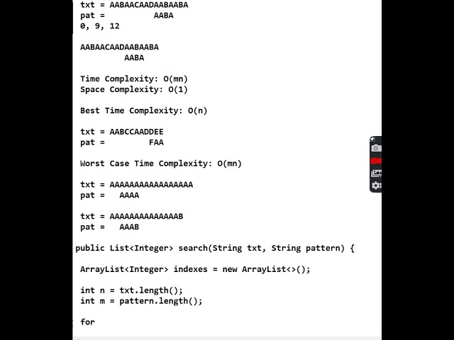 Pattern Searching Using Brute Force Approach (Substring Search)