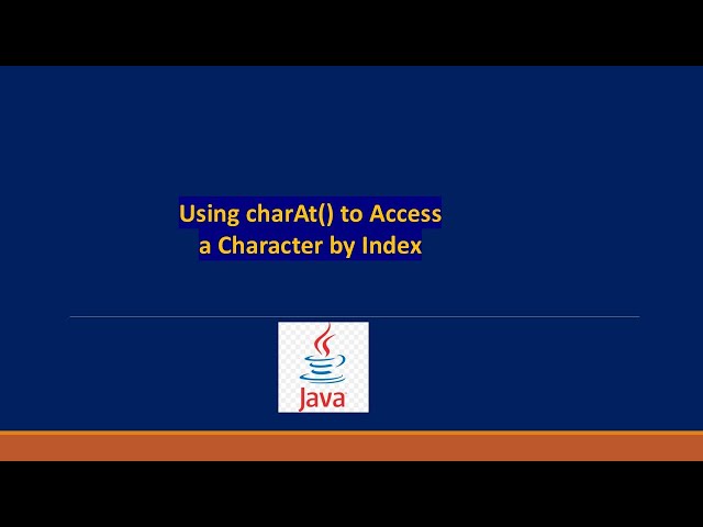 Using charAt() to Access a Character by Index #string #java #javacodinginterviewquestions