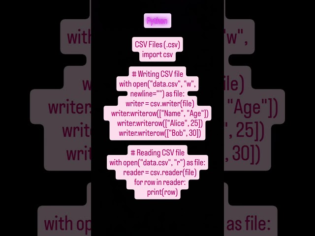 "Python CSV Handling 🐍 | Read & Write CSV Files Easily"