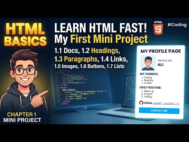 HTML Tutorial for Beginners | Build Your First Mini Project