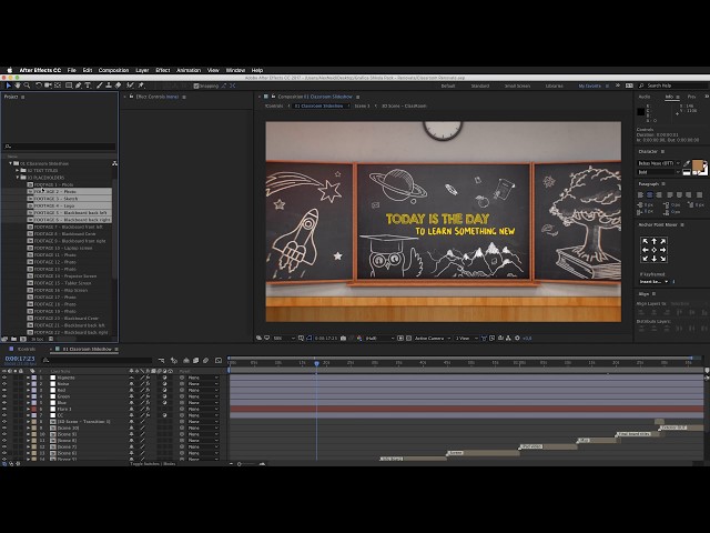 School Classroom Promo AE project - Video Tutorial