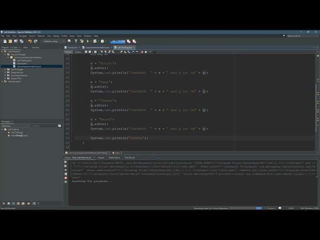 CS162 Queue Interface Lab part 2