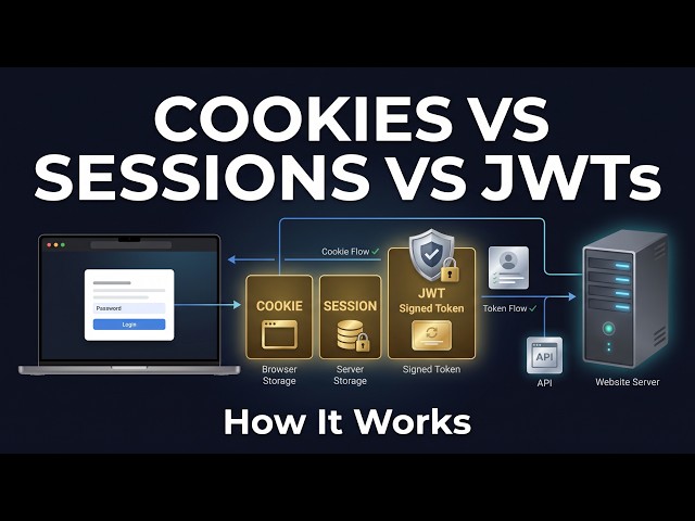 Cookies vs Sessions vs JWTs | What's the Difference?