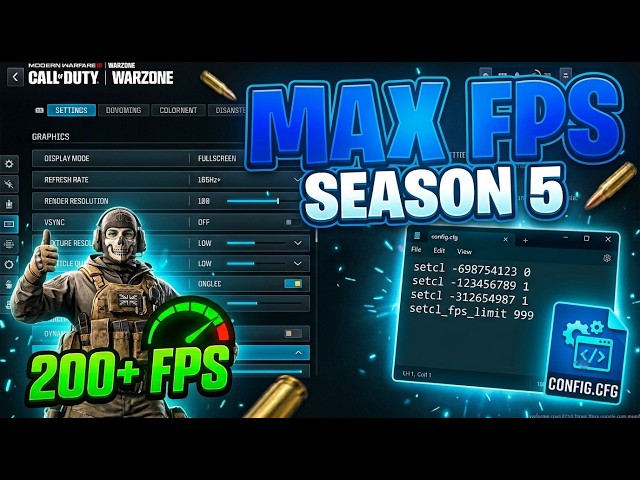 COD BO7/Warzone Graphics Settings for Max FPS + Config file (NEW SEASON)