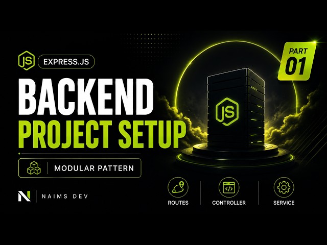 Express.js Backend Project Setup | Modular Pattern, Routes, Controller & Service — Part 1