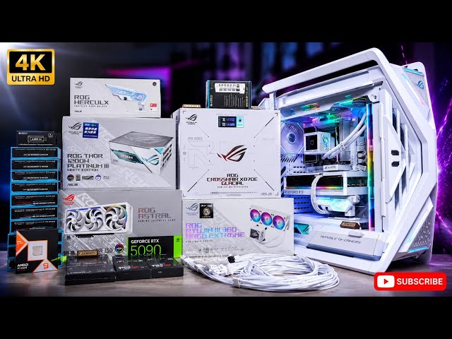 DREAM ASUS ROG ASTRAL RTX 5090 WHITE GAMING PC BUILD | RYZEN 9 9950X3D | ASUS ROG Hyperion GR701