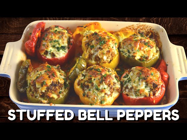 How to Make Stuffed Bell Peppers with Beef & Rice | Easy Classic Recipe