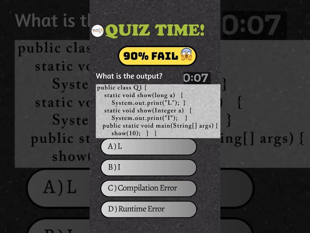 Java quiz for developers🔥 Comment your answer 👇 #shorts#ytshorts#viral#java#programming#coding