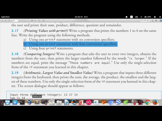 C How to Program (6th edition) - Deitel & Deitel, exercise 2.17