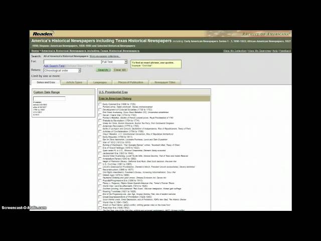 Using Dates to Search History Databases