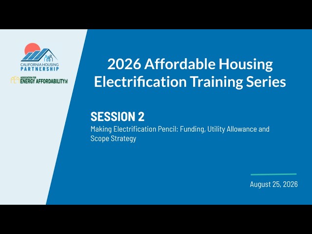 Electrification Training Series 2026 2: Making Electrification Pencil