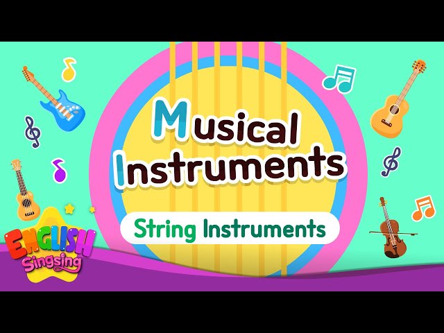 Musical instruments (String Instruments) - Kids vocabulary - English educational video