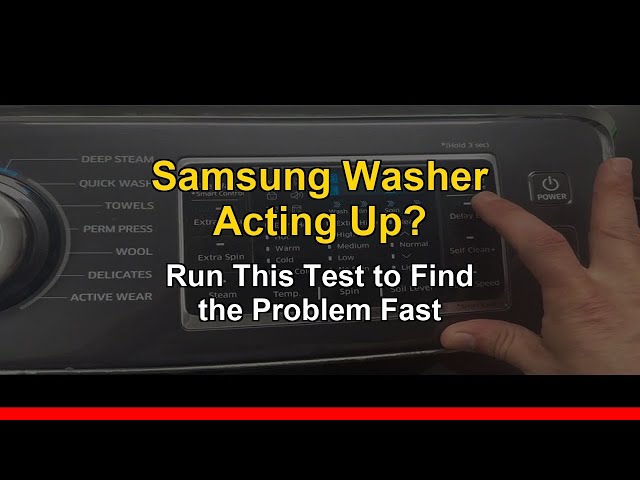 Quick test mode for samsung washer WF45K6500AV/A2 how to find out what is wrong with your washer