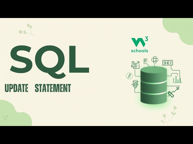 SQL UPDATE Statement Explained | W3Schools SQL Tutorial | SQL for Beginners