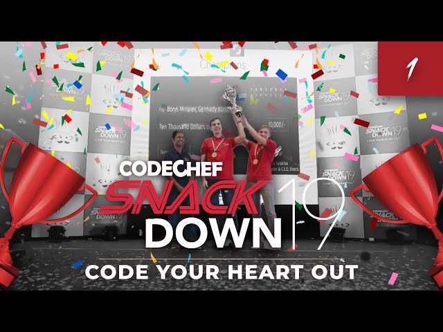 SnackDown 2019 Onsite Finals Official | Global Programming Championship | CodeChef