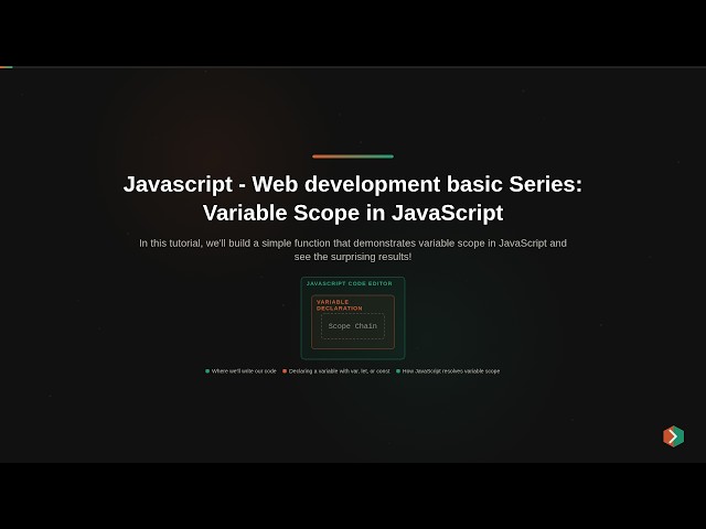 Javascript - Web development basic Series: Variable Scope in JavaScript