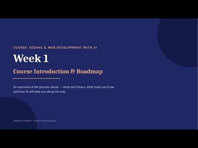 Course Introduction & Roadmap  Coding & Web Development with AI #WebDevelopment #CodingWithAI #viral