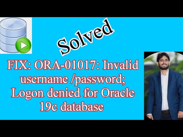 FIX:ORA-01017-Invalid username/password;logon denied -solved Oracle Sql developer [solved] ✅
