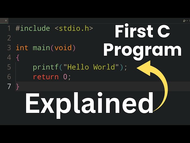 C Programming for Beginners | Hello World Program Explained Step by Step