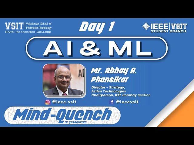 DAY 1 | AI & ML: Introduction, Use Cases, Applications | Mind-Quench: The Webinar Series