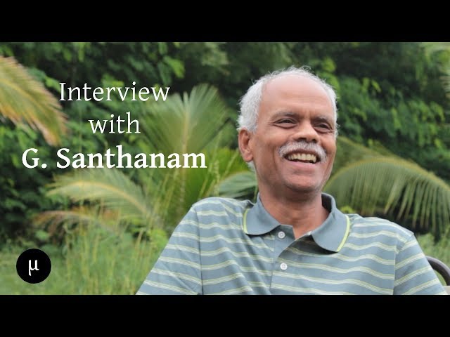 G Santhanam on MTTS programme